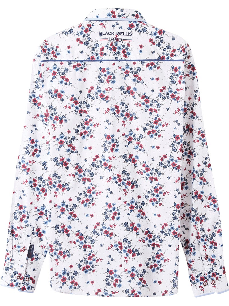 CHEMISE CASUAL BRIGHT FLOWERS Blanc - Kiabi