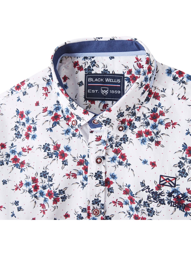 CHEMISE CASUAL BRIGHT FLOWERS Blanc - Kiabi