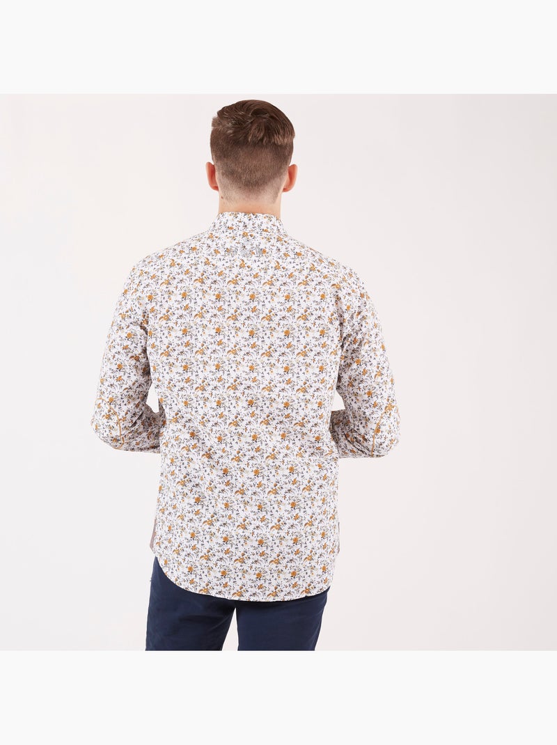 CHEMISE CASUAL FLOWERS Blanc - Kiabi