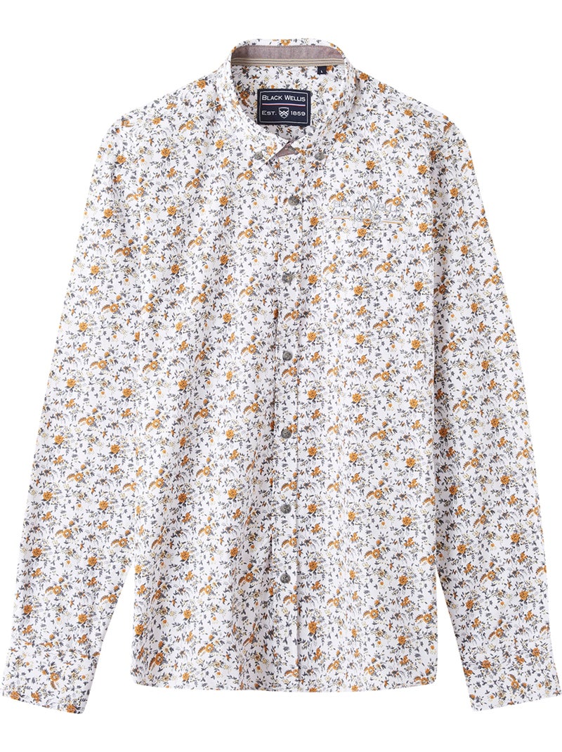 CHEMISE CASUAL FLOWERS Blanc - Kiabi