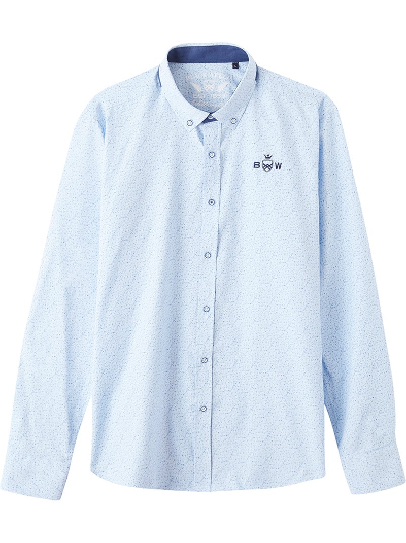 CHEMISE CASUAL FLOWERS CHIC Bleu - Kiabi