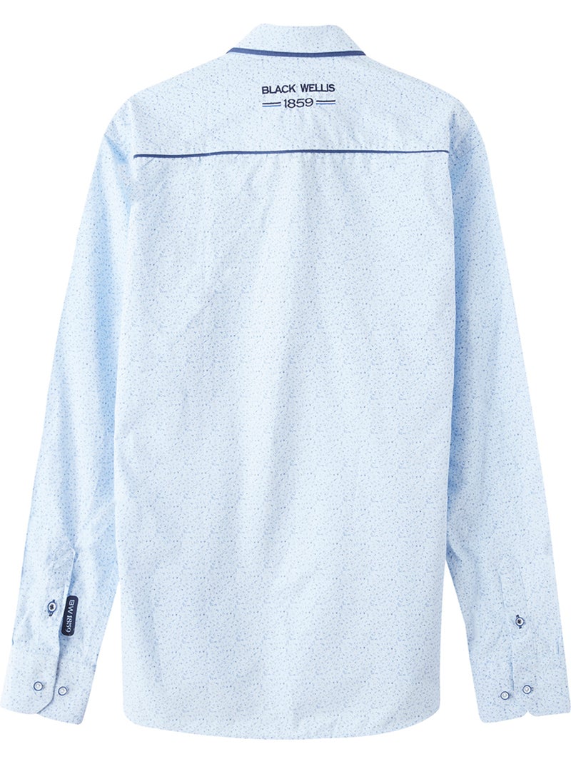 CHEMISE CASUAL FLOWERS CHIC Bleu - Kiabi