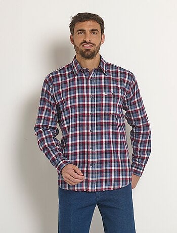 Chemise chaude en flanelle avec carreaux