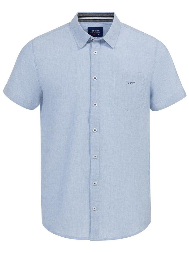 CHEMISE CHEMISIER MC BLEU CIEL ELPAPA Bleu - Kiabi