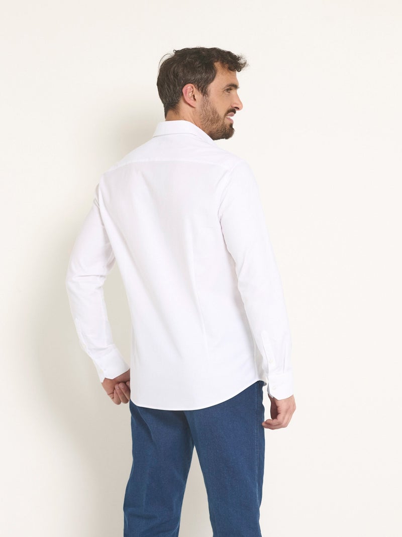 Chemise chic en stretch coupe ajustée - Afibel Blanc - Kiabi