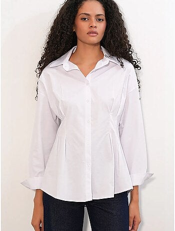 Chemise cintrée en popeline à boutons bdart
