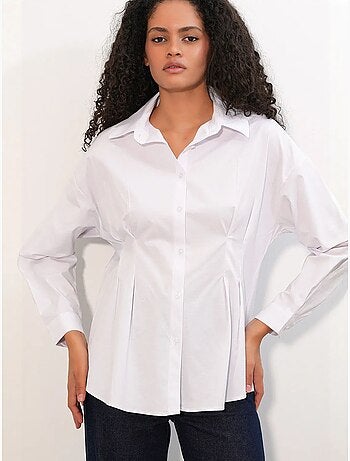Chemise cintrée en popeline à boutons bdart