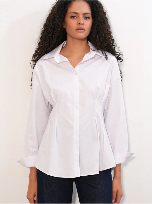 Chemise cintrée en popeline à boutons bdart - Kiabi Chemise cintrée en popeline à boutons bdart - Kiabi