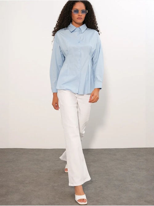 Chemise cintrée en popeline à boutons bdart - Kiabi Chemise cintrée en popeline à boutons bdart - Kiabi