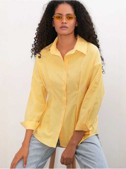 Chemise cintrée en popeline à boutons bdart - Kiabi Chemise cintrée en popeline à boutons bdart - Kiabi