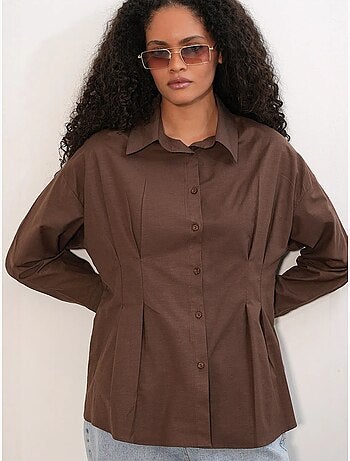 Chemise cintrée en popeline à boutons bdart