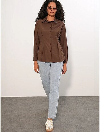 Chemise cintrée en popeline à boutons bdart
