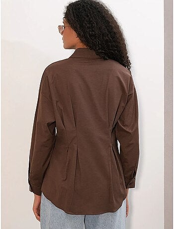 Chemise cintrée en popeline à boutons bdart