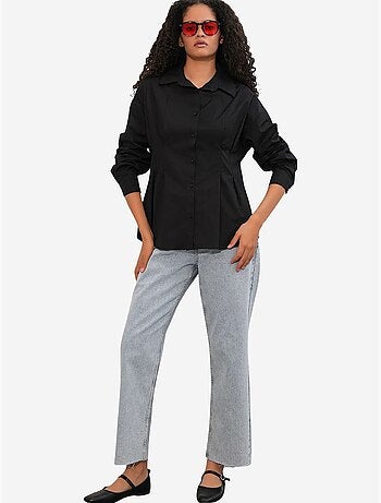 Chemise cintrée en popeline à boutons bdart