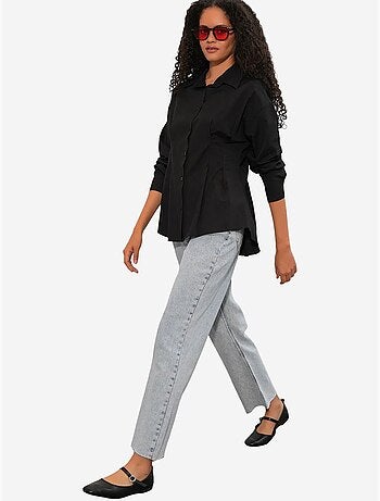 Chemise cintrée en popeline à boutons bdart