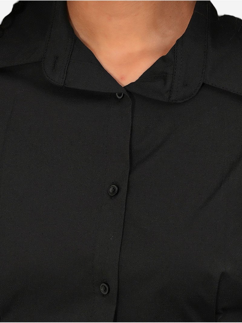 Chemise cintrée en popeline à boutons bdart Noir - Kiabi