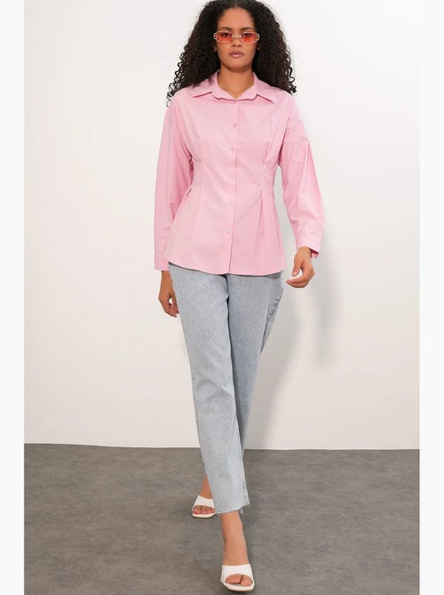 Chemise cintrée en popeline à boutons bdart - Kiabi Chemise cintrée en popeline à boutons bdart - Kiabi