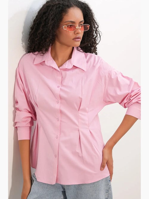 Chemise cintrée en popeline à boutons bdart - Kiabi Chemise cintrée en popeline à boutons bdart - Kiabi