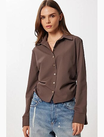 Chemise cintrée en popeline avec fermeture à boutons istanbul