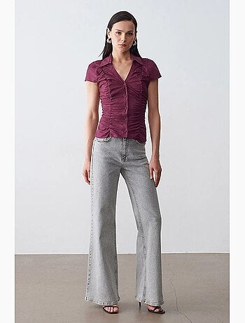 Chemise cintrée en popeline de coton boutonnée dilvin