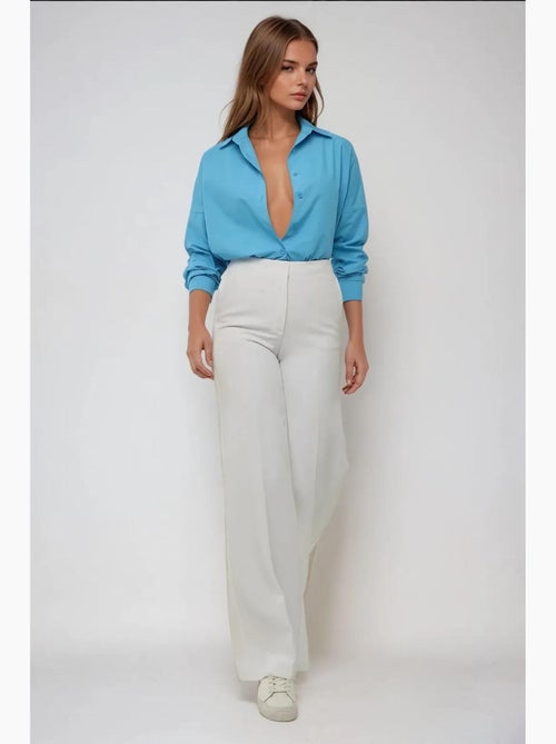 Chemise classique en coton à manches longues hiccup - Kiabi