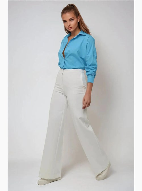 Chemise classique en coton à manches longues hiccup - Kiabi