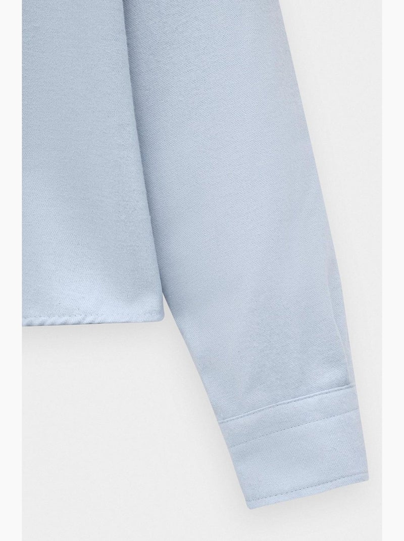 Chemise classique en coton giesto Bleu ciel - Kiabi