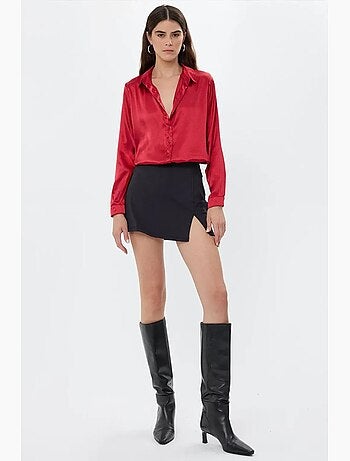 Chemise classique en satin hiccup