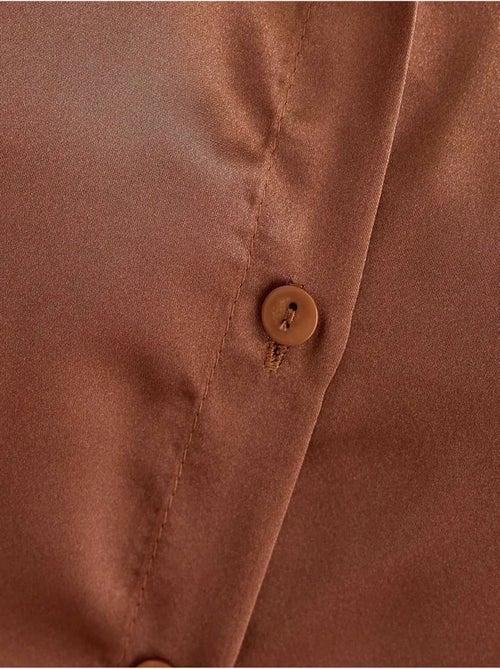 Chemise classique en satin - Kiabi Chemise classique en satin - Kiabi