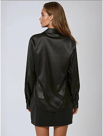 Chemise classique en satin
