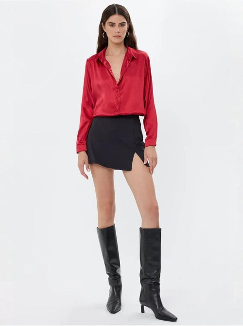 Chemise classique en satin - Kiabi