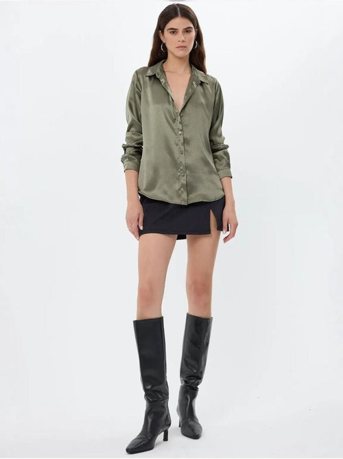 Chemise classique en satin - Kiabi