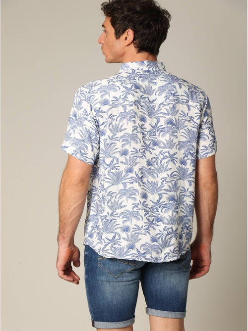 Chemise classique en viscose avec imprimé tropical 'Deeluxe' - Kiabi