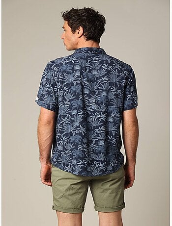 Chemise classique en viscose avec imprimé tropical 'Deeluxe'