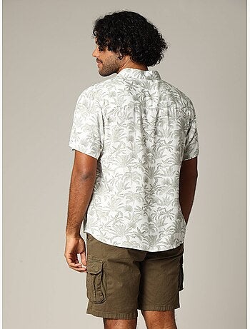 Chemise classique en viscose avec imprimé tropical 'Deeluxe'