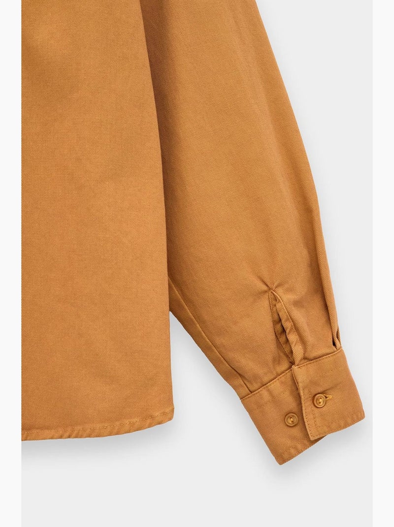 Chemise classique giesto Camel - Kiabi