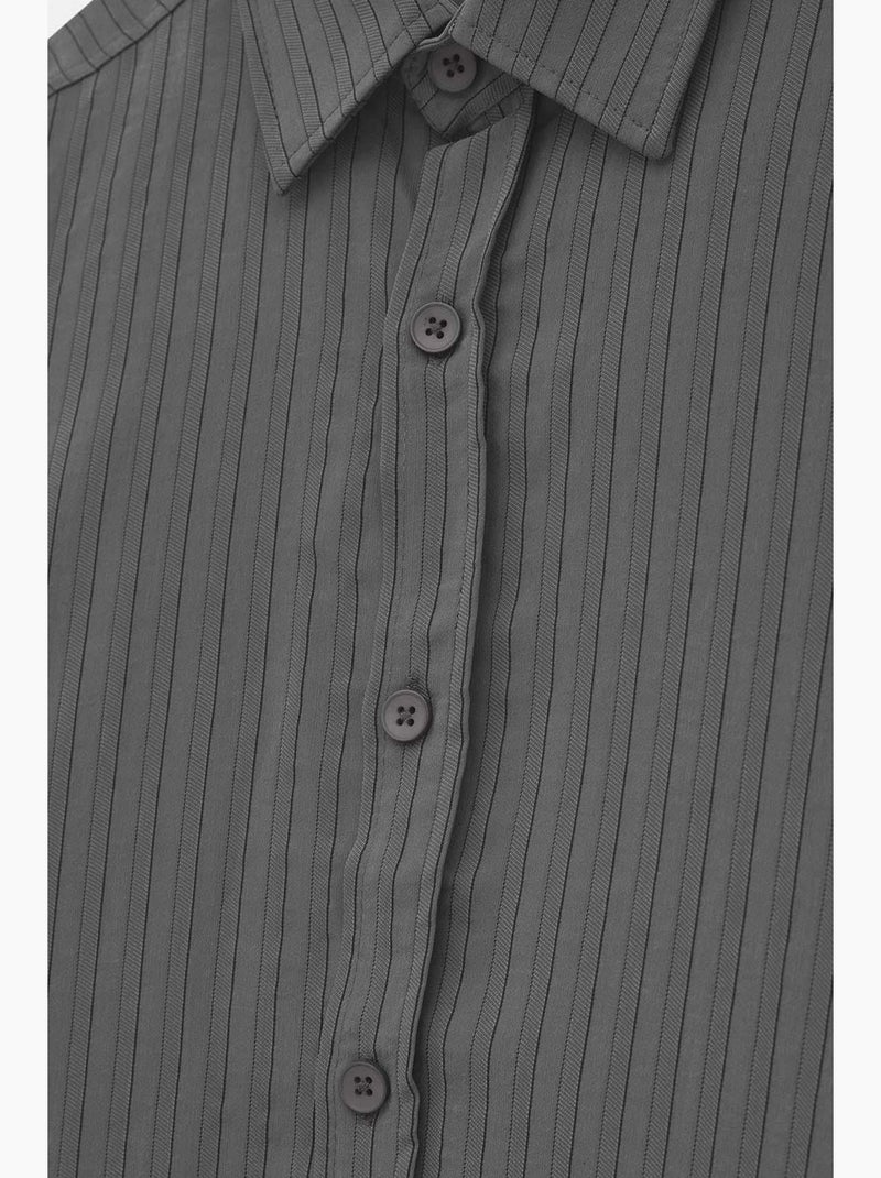 Chemise classique giesto Gris Noir - Kiabi