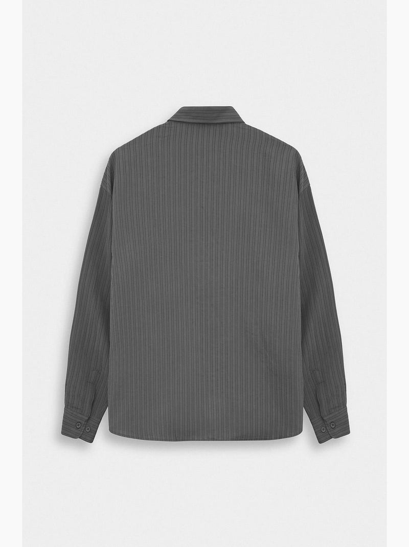 Chemise classique giesto Gris Noir - Kiabi