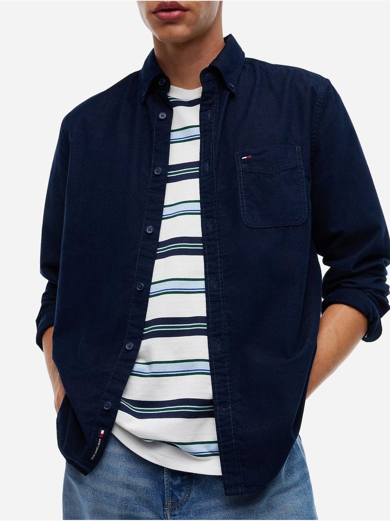 Chemise col boutonné - tommy jeans Bleu marine - Kiabi
