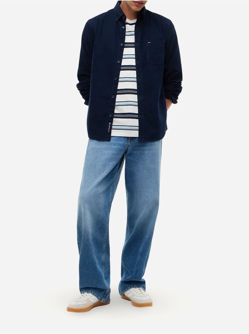 Chemise col boutonné - tommy jeans Bleu marine - Kiabi