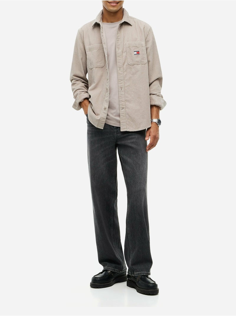 Chemise col boutonné - tommy jeans Taupe - Kiabi