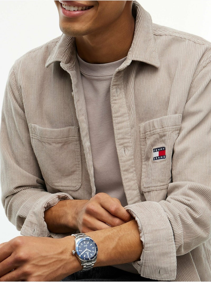 Chemise col boutonné - tommy jeans Taupe - Kiabi