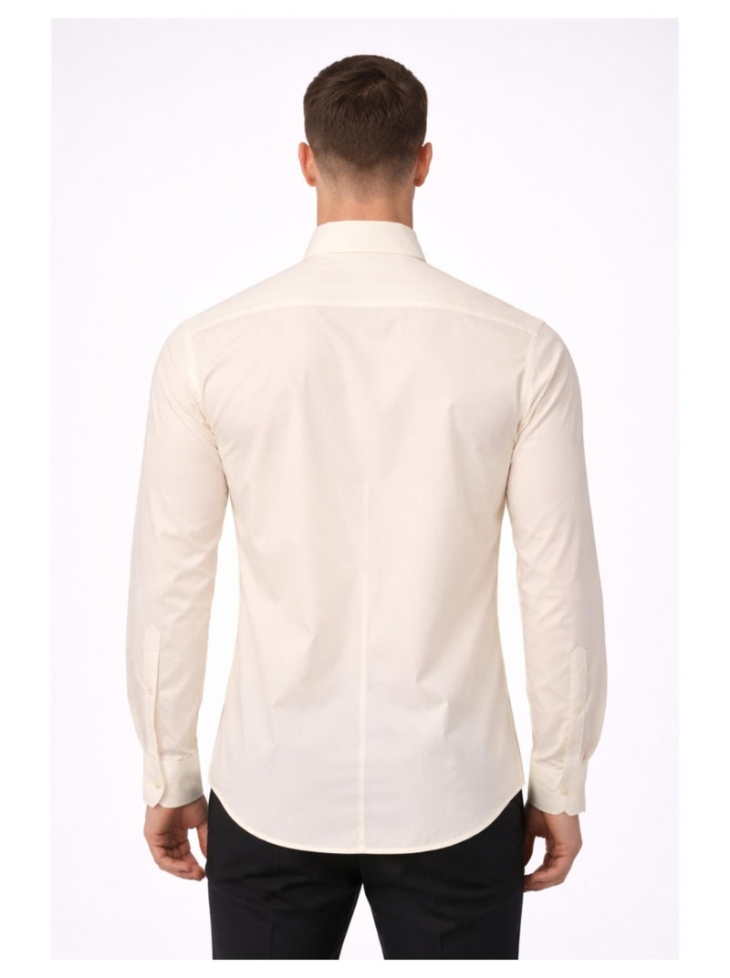 Chemise col cassé Kebello Ecru - Kiabi