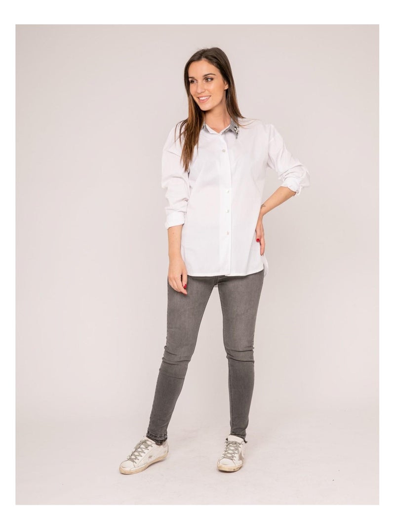 Chemise col fantaisie OSMANE Blanc - Kiabi