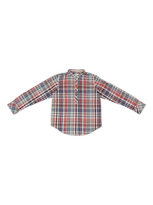 Chemise Col Mao   Carreaux   LIVERPOOL - La Faute à Voltaire - Kiabi