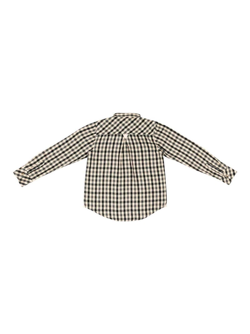 Chemise Col Mao   Carreaux    LIVERPOOL - La Faute à Voltaire Noir Beige - Kiabi
