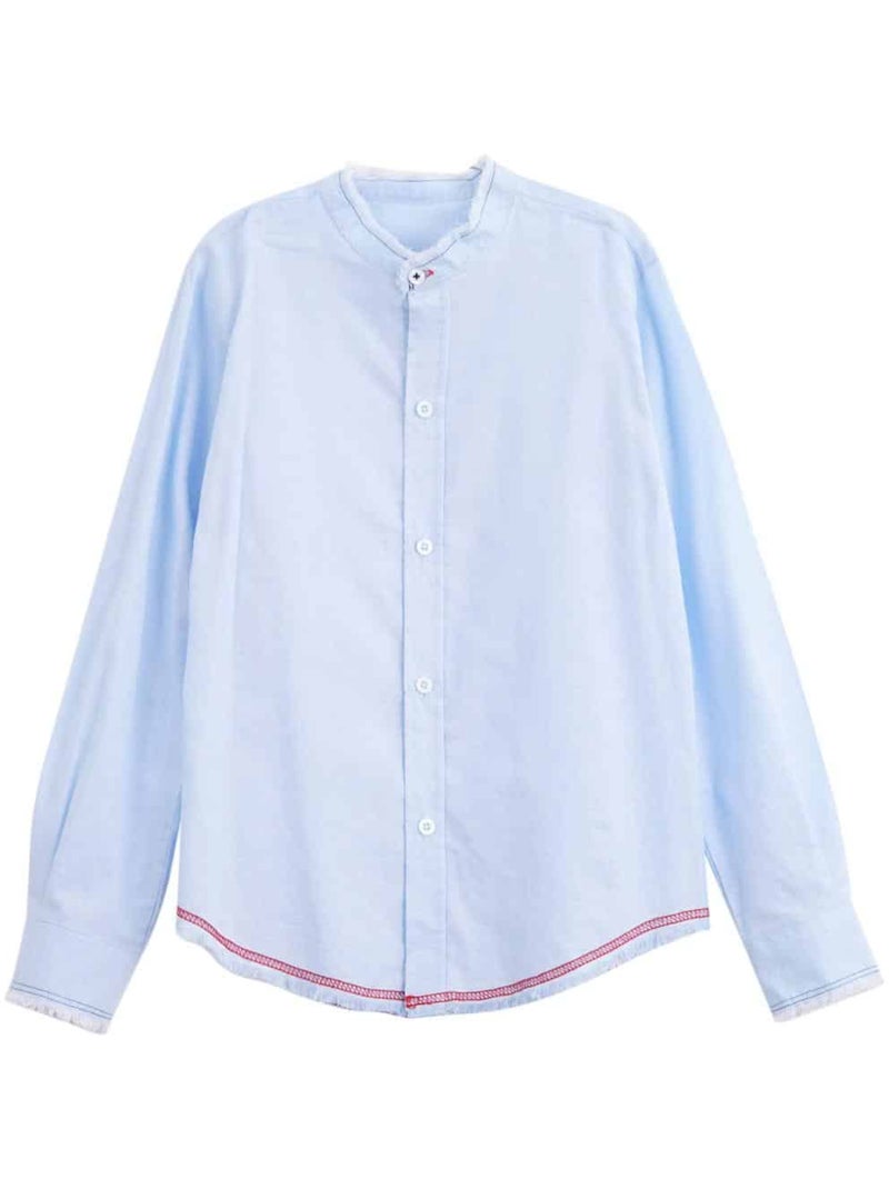 Chemise Col Mao      Cérémonie  RIMBAUD - La Faute à Voltaire Bleu clair - Kiabi