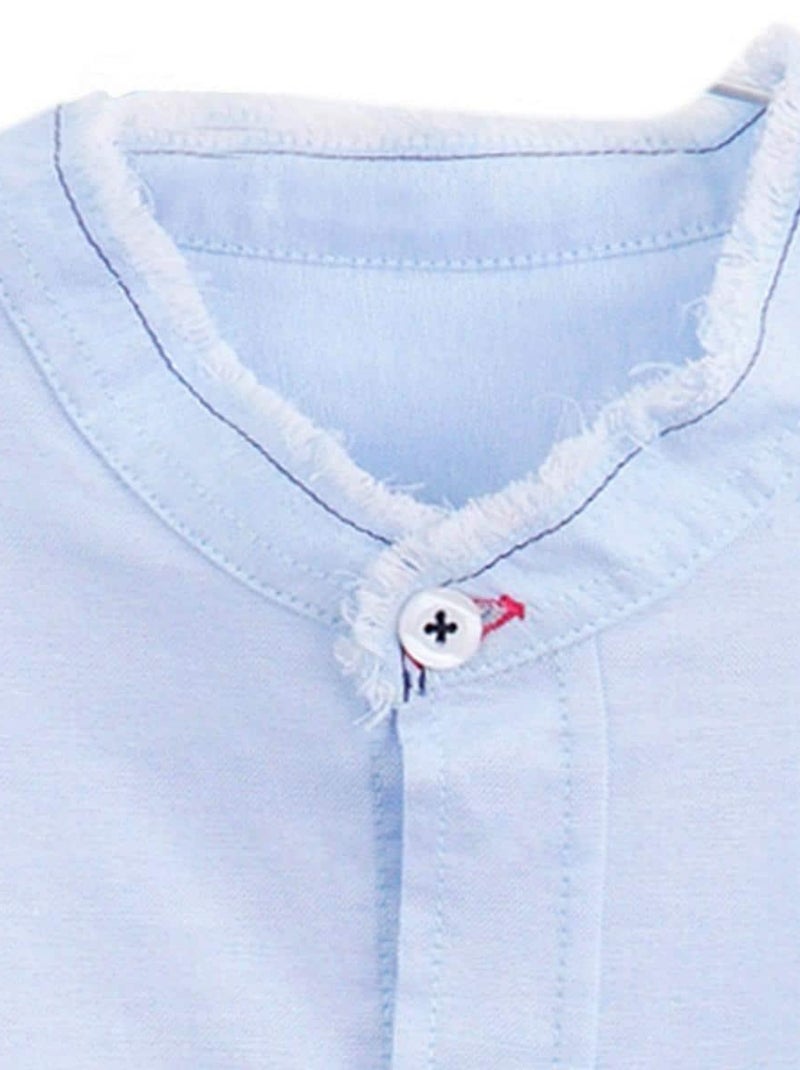 Chemise Col Mao      Cérémonie  RIMBAUD - La Faute à Voltaire Bleu clair - Kiabi