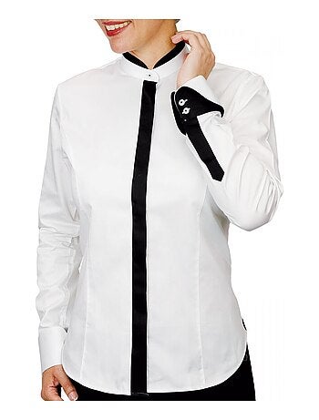 Chemise femme col mao coupe cintrée DORALEEN Andrew Mac Allister Gris , 42