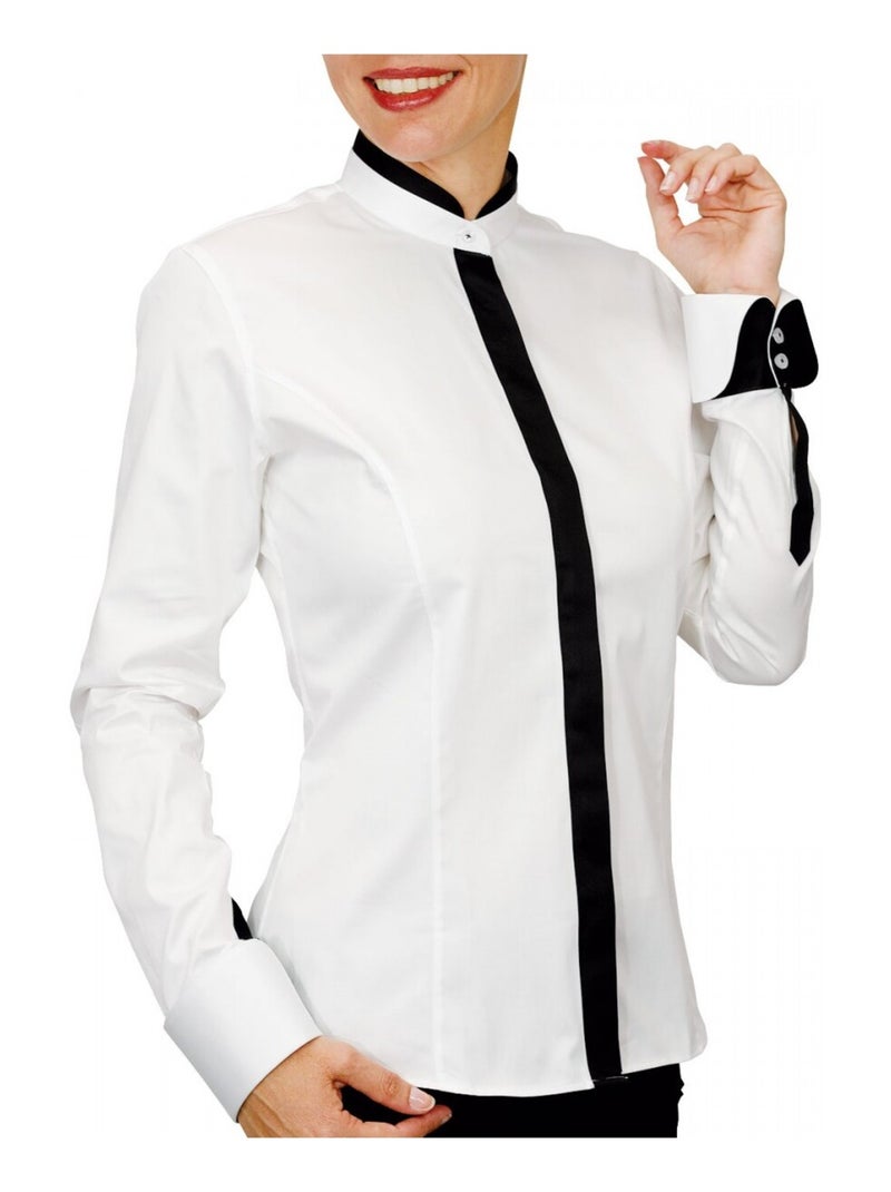 Chemise col mao DORALEEN Blanc - Kiabi